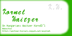kornel waitzer business card